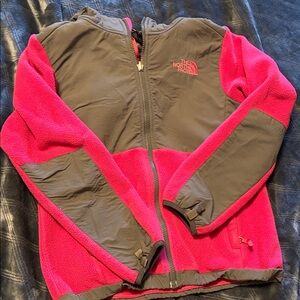 The North Face Fuchsia and Charcoal Fleece Jacket